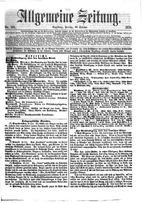 Allgemeine Zeitung Freitag 28. Oktober 1870