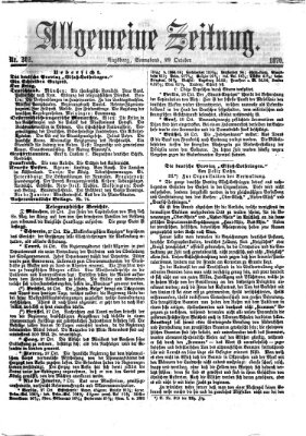 Allgemeine Zeitung Samstag 29. Oktober 1870