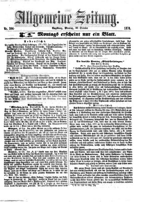 Allgemeine Zeitung Montag 31. Oktober 1870