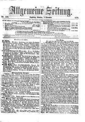 Allgemeine Zeitung Sonntag 6. November 1870