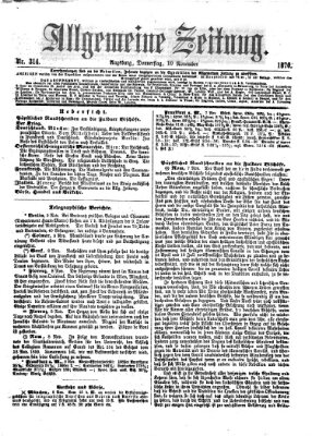 Allgemeine Zeitung Donnerstag 10. November 1870