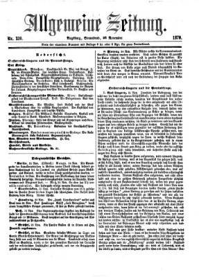 Allgemeine Zeitung Samstag 26. November 1870