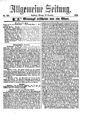 Allgemeine Zeitung Montag 28. November 1870