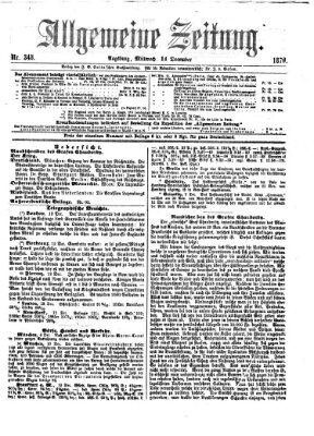 Allgemeine Zeitung Mittwoch 14. Dezember 1870