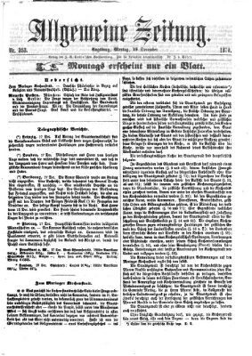 Allgemeine Zeitung Montag 19. Dezember 1870