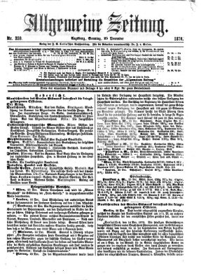 Allgemeine Zeitung Sonntag 25. Dezember 1870