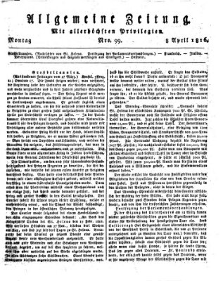 Allgemeine Zeitung Montag 8. April 1816