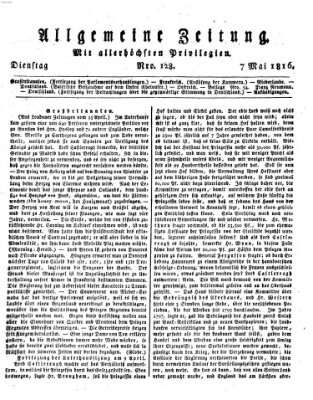 Allgemeine Zeitung Dienstag 7. Mai 1816