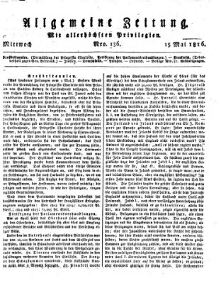 Allgemeine Zeitung Mittwoch 15. Mai 1816