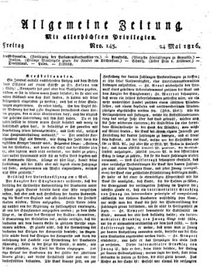 Allgemeine Zeitung Freitag 24. Mai 1816