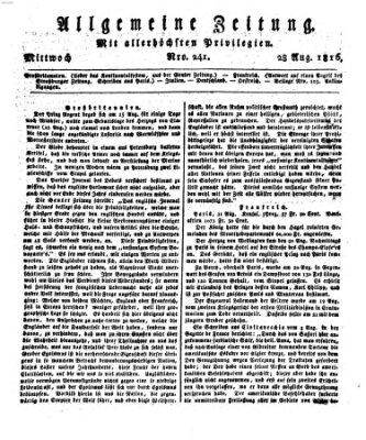 Allgemeine Zeitung Mittwoch 28. August 1816