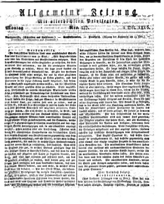 Allgemeine Zeitung Montag 2. Dezember 1816