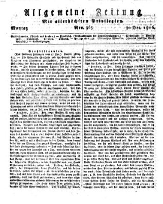 Allgemeine Zeitung Montag 30. Dezember 1816