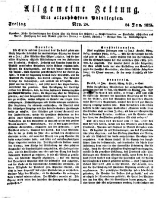 Allgemeine Zeitung Freitag 24. Januar 1823