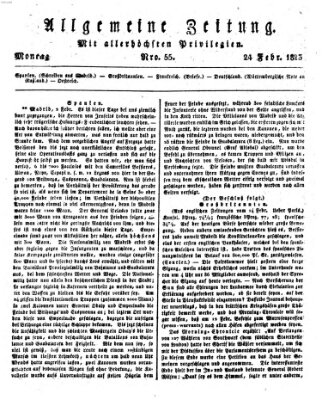Allgemeine Zeitung Montag 24. Februar 1823