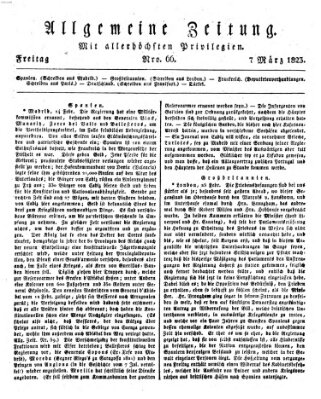 Allgemeine Zeitung Freitag 7. März 1823