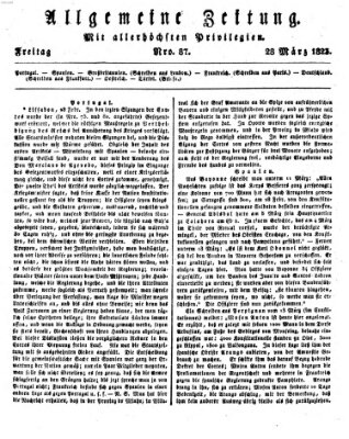 Allgemeine Zeitung Freitag 28. März 1823