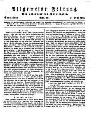 Allgemeine Zeitung Samstag 31. Mai 1823