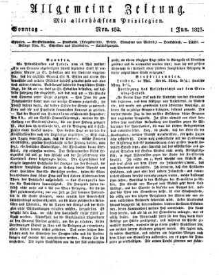 Allgemeine Zeitung Sonntag 1. Juni 1823