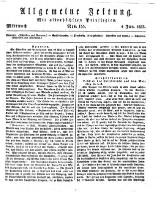 Allgemeine Zeitung Mittwoch 4. Juni 1823