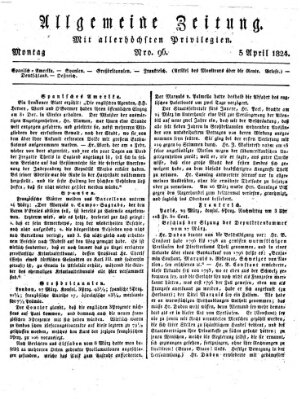 Allgemeine Zeitung Montag 5. April 1824