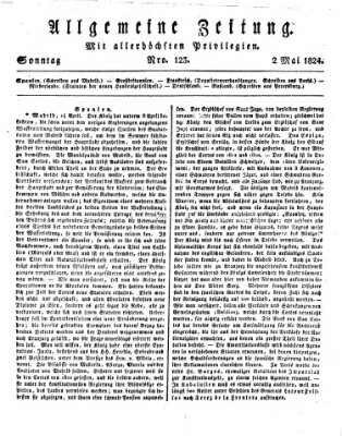 Allgemeine Zeitung Sonntag 2. Mai 1824