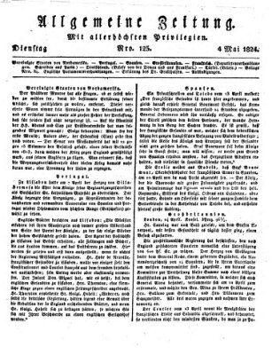 Allgemeine Zeitung Dienstag 4. Mai 1824