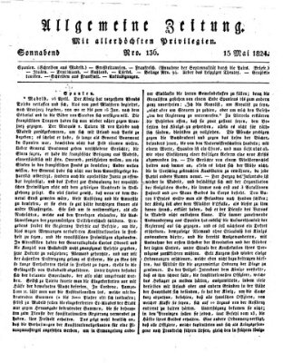 Allgemeine Zeitung Samstag 15. Mai 1824
