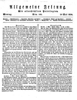 Allgemeine Zeitung Montag 24. Mai 1824