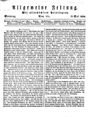 Allgemeine Zeitung Sonntag 30. Mai 1824