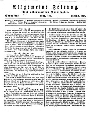 Allgemeine Zeitung Samstag 19. Juni 1824