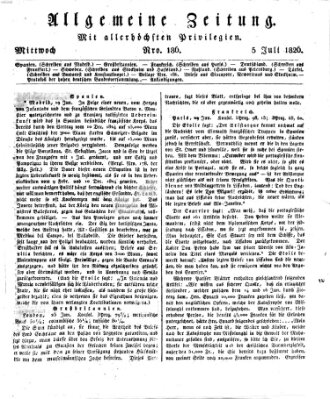 Allgemeine Zeitung Mittwoch 5. Juli 1826