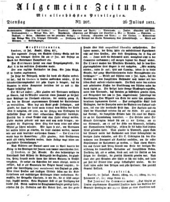 Allgemeine Zeitung Dienstag 26. Juli 1831