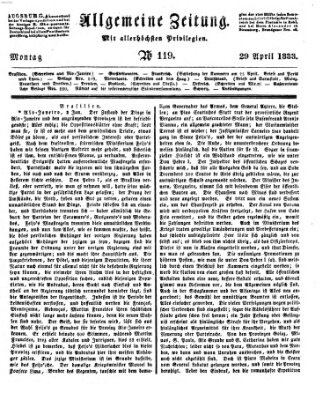 Allgemeine Zeitung Montag 29. April 1833