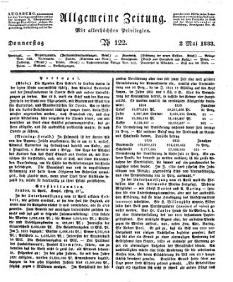 Allgemeine Zeitung Donnerstag 2. Mai 1833