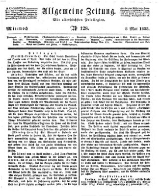 Allgemeine Zeitung Mittwoch 8. Mai 1833