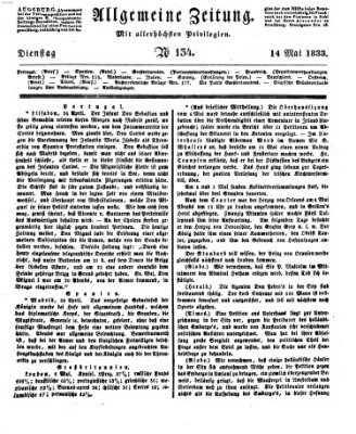 Allgemeine Zeitung Dienstag 14. Mai 1833