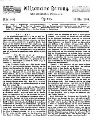 Allgemeine Zeitung Mittwoch 15. Mai 1833