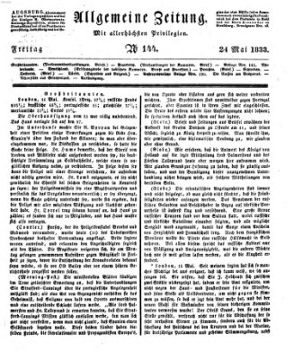 Allgemeine Zeitung Freitag 24. Mai 1833