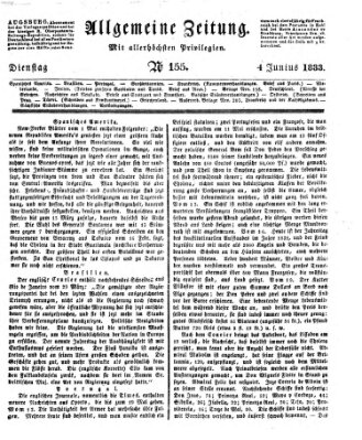 Allgemeine Zeitung Dienstag 4. Juni 1833