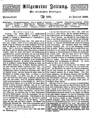 Allgemeine Zeitung Samstag 15. Juni 1833