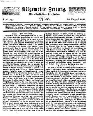 Allgemeine Zeitung Freitag 23. August 1833