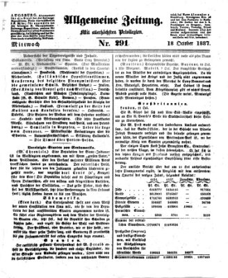 Allgemeine Zeitung Mittwoch 18. Oktober 1837