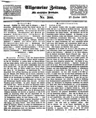 Allgemeine Zeitung Freitag 27. Oktober 1837