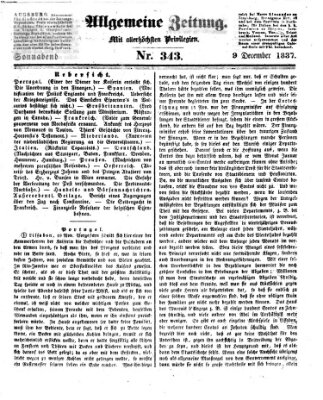 Allgemeine Zeitung Samstag 9. Dezember 1837