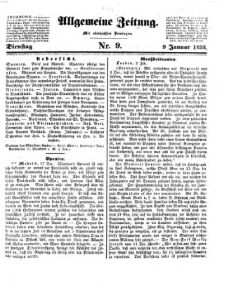 Allgemeine Zeitung Dienstag 9. Januar 1838