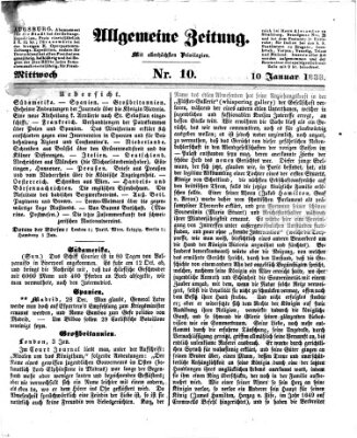 Allgemeine Zeitung Mittwoch 10. Januar 1838