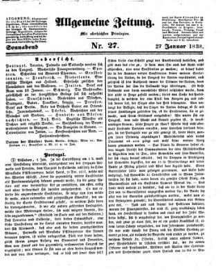 Allgemeine Zeitung Samstag 27. Januar 1838