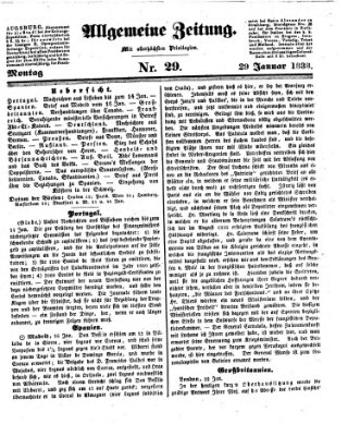 Allgemeine Zeitung Montag 29. Januar 1838