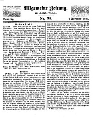 Allgemeine Zeitung Sonntag 4. Februar 1838